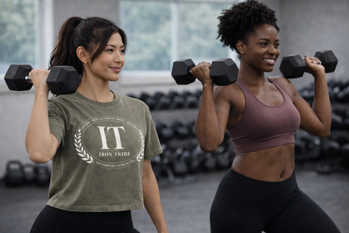Iron Tribe Crest Tee – Sisterhood Edition