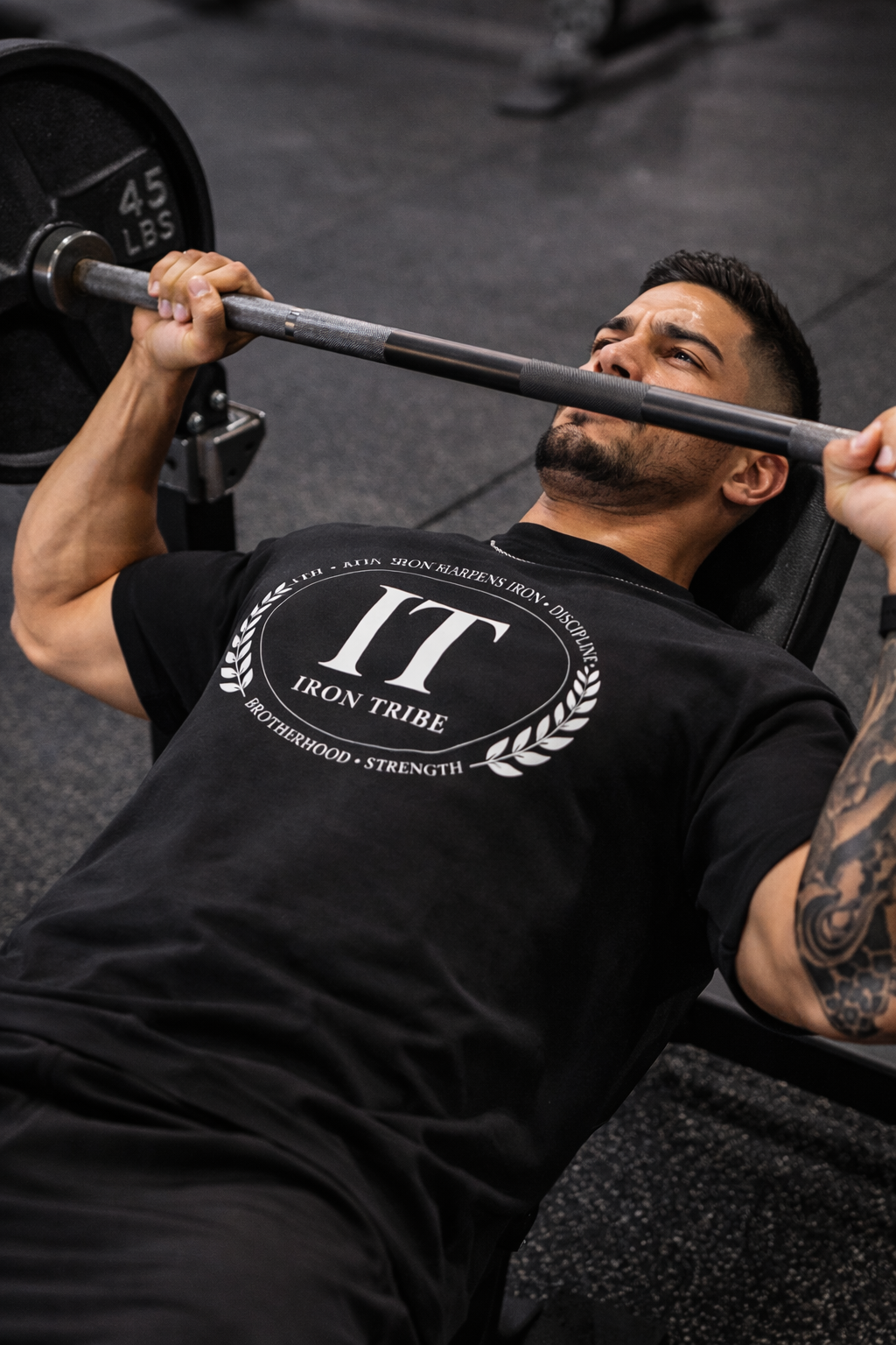 Iron Tribe Crest Tee – Brotherhood Edition